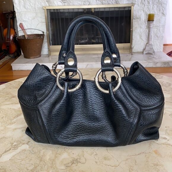 Kenneth Cole Leather Boogie Bag Satchel - Picture 2 of 12